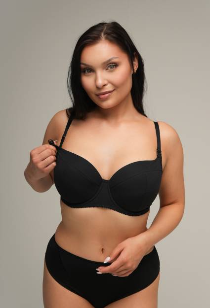 Biustonosz do karmienia AVA 2203 Mama Full Cup Czarny