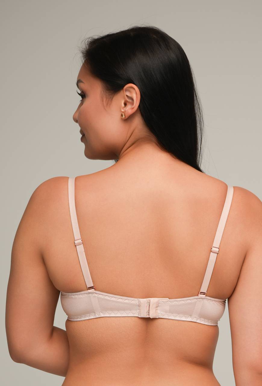 Biustonosz Push Up AV 2202 Beige z odpinanymi ramiączkami