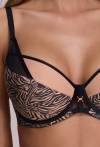 Biustonosz AV 2191 Rebel – push-up z tygrysim printem