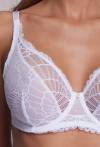AV 2200 White soft – koronkowy biustonosz z transparentnymi miseczkami