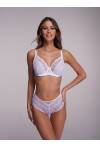 AV 2200 White soft – koronkowy biustonosz z transparentnymi miseczkami