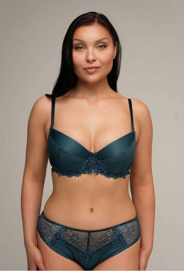 Biustonosz AV 2201 Push-Up zielony – elegancja i seksapil