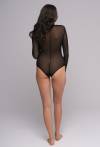 Body 024 Black – eleganckie body z tiulu i weluru