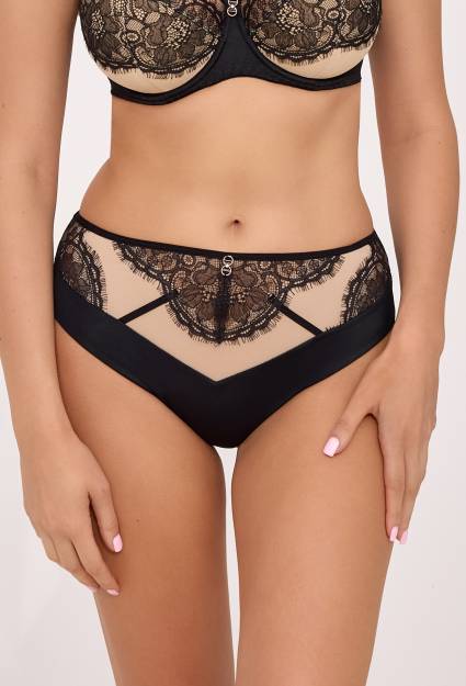 Figi AV 2229 Black – elegancka koronka i komfort noszenia