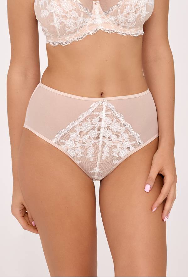 Figi AV 2247 Nude Pink – koronkowe, eleganckie, wysoki komfort