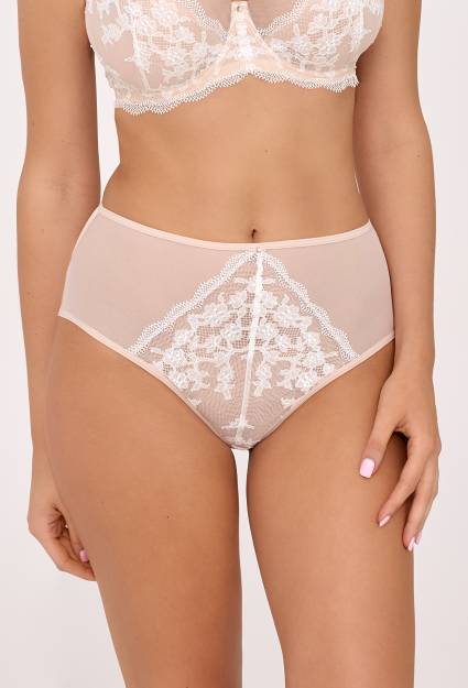 Figi AV 2247 Nude Pink – koronkowe, eleganckie, wysoki komfort