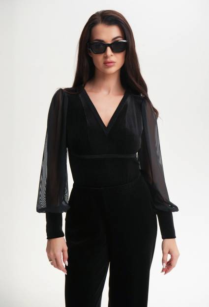 Body welurowe 026 Black