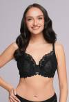 Biustonosz AV 2253 Black – czarna koronka z błyskiem | Elegancki Soft