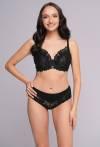 Biustonosz AV 2253 Black – czarna koronka z błyskiem | Elegancki Soft