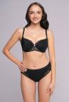 Biustonosz AV 2256 Black – elegancki biustonosz half cup z koronką