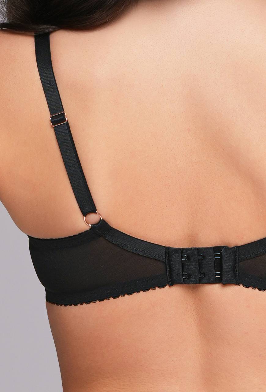 AV 2256 Half Cup Black Bra
