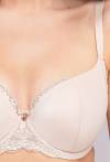 Biustonosz AV 2256 Beige – elegancki biustonosz half cup z koronką