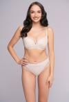 Biustonosz AV 2256 Beige – elegancki biustonosz half cup z koronką