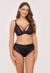 Figi AV 2231 Black – eleganckie, czarne, z transparentną siateczką